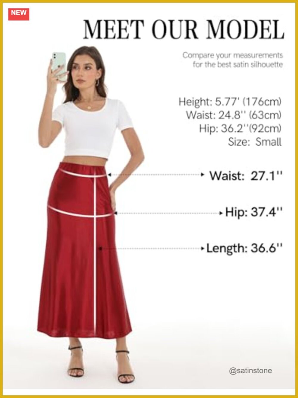 Satin Maxi Skirt High Waisted A-Line Flowy Formal Cocktail Party - Picture 5 of 6